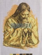 К387 "ИИСУС" Канва с рисунком для вышивания крестом